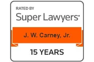 Super Lawyers / J. W. Carney Jr. / 15 Years - Badge